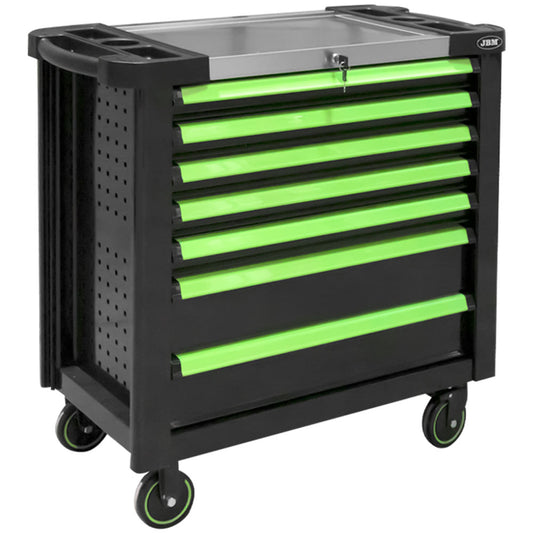 7 DRAWER TOOL TROLLEY XL - GREEN - EMPTY