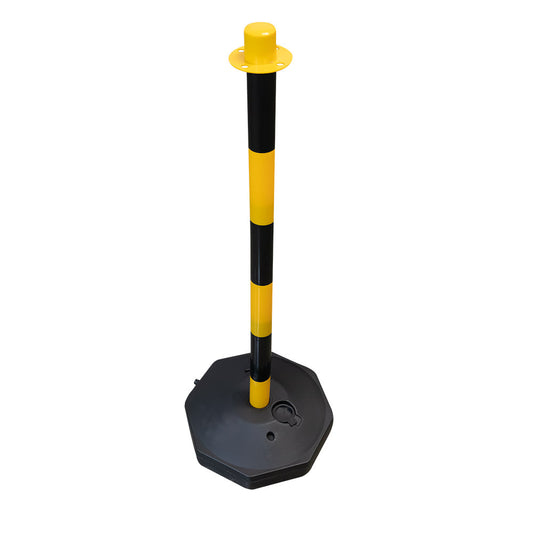 YELLOW/BLACK PLASTIC POST
