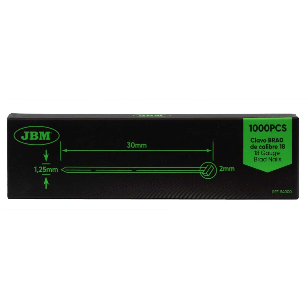 18 GA BRAD NAIL SET 30X1.25MM (1000PCS)
