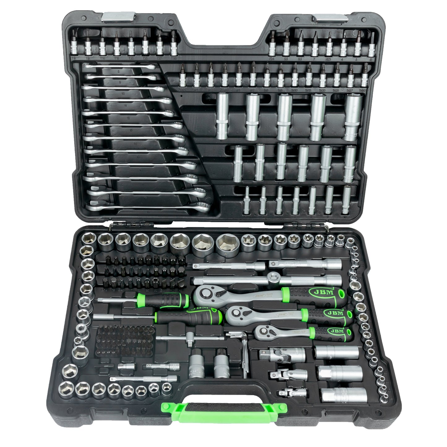 216 PIECES HEX SOCKET AND RATCHET SPANNER SET - ZINC FINISH