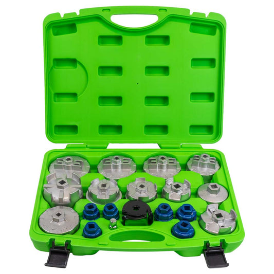 SET OF 19 ALUMINIUM OIL FILTER CUP WRENCHES