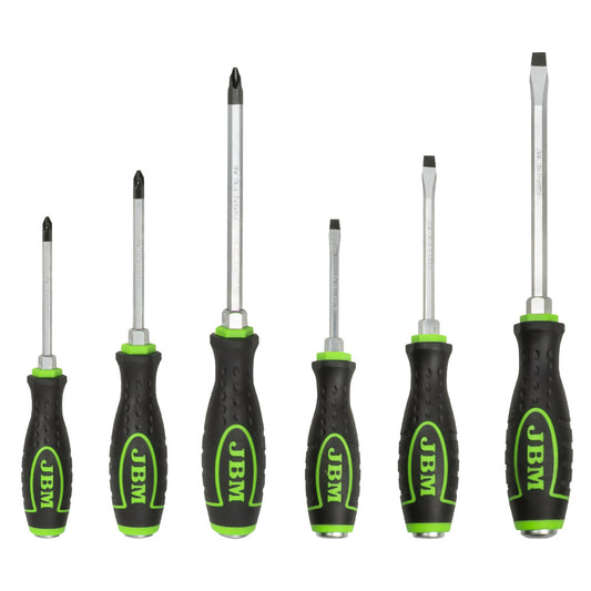 6 PIECES GO-THROUGH SCREWDRIVER SET (3 PHILIPS + 3 FLAT)