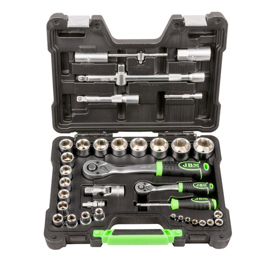 36 PIECES INCH TOOL CASE - ZINC FINISH