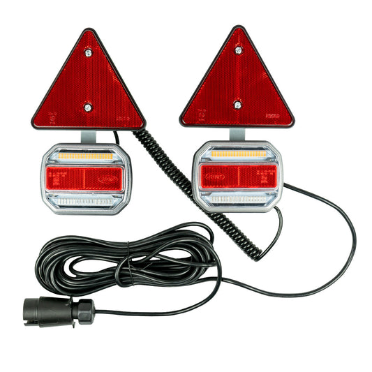 MAGNETIC REAR LIGHTS AND TRIANGULAR REFLECTORS SET