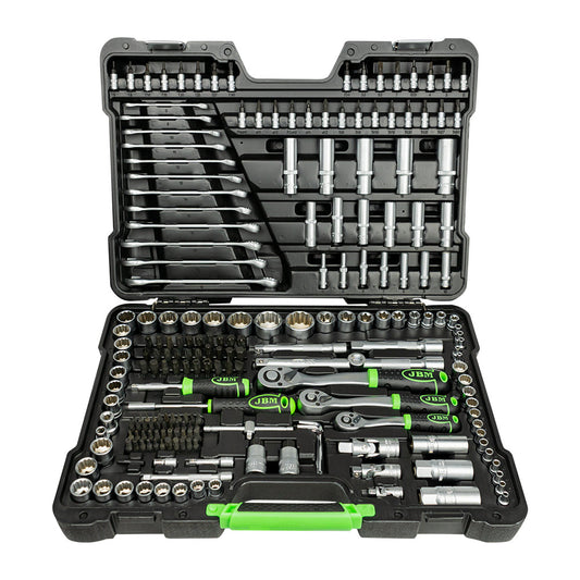 216 PIECES 12-POINT SOCKET AND RATCHET SPANNER SET - ZINC FINISH