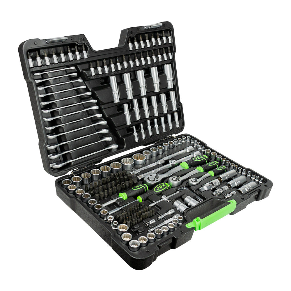 216 PIECES 12-POINT SOCKET AND RATCHET SPANNER SET - ZINC FINISH