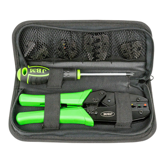 CRIMPING PLIER RATCHET SET WITH 4 JAWS