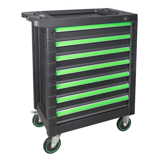 7 EQUAL DRAWERS CABINET - GREEN - EMPTY