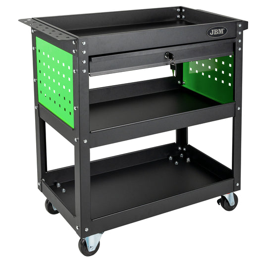3-LEVEL WORKSHOP TROLLEY WITH 1 DRAWER