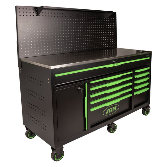 11 DRAWERS TOOL TROLLEY WITH PERFORATED PANEL