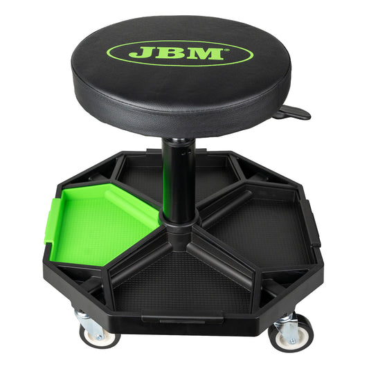 ADJUSTABLE WORK SEAT WITH REMOVABLE TRAYS