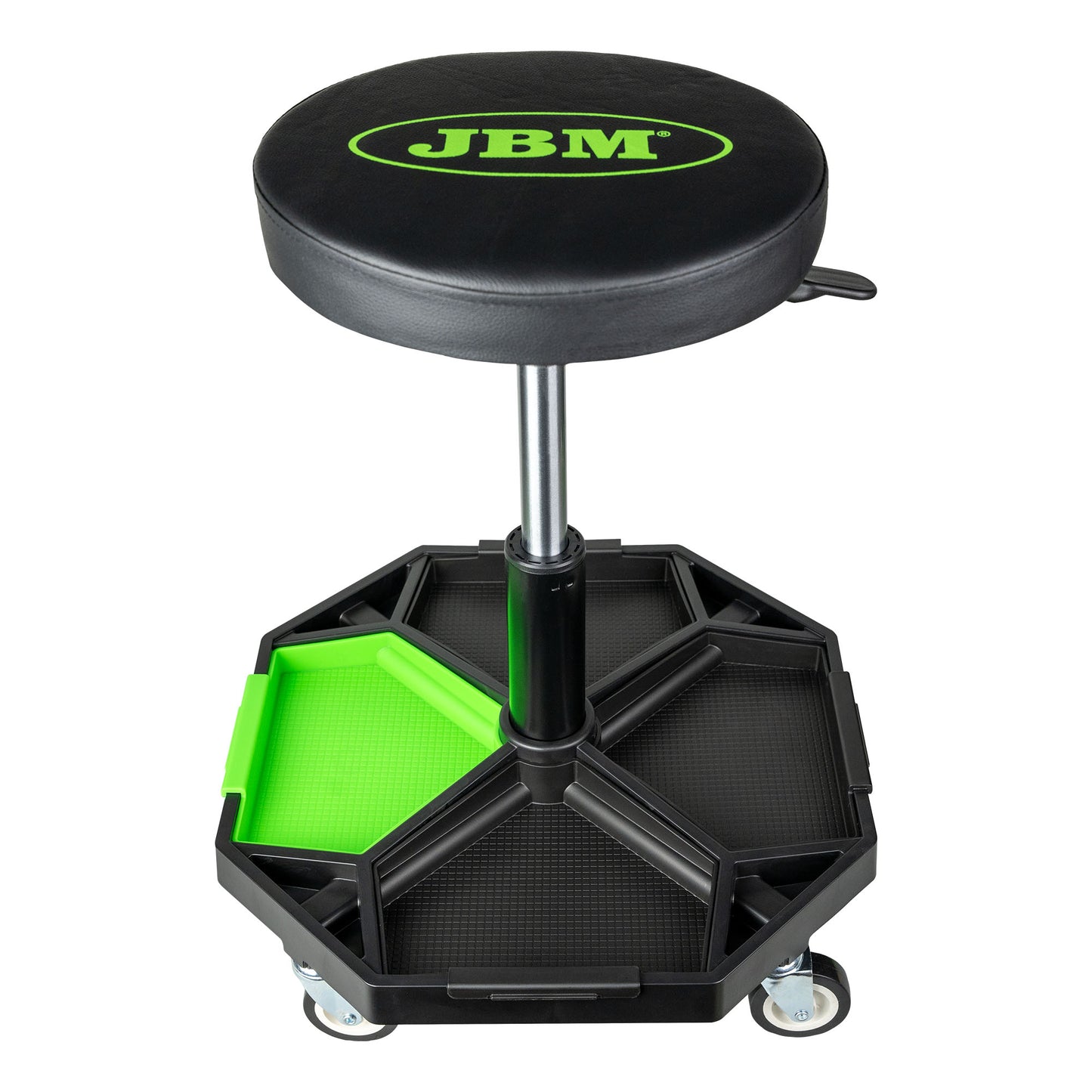 ADJUSTABLE WORK SEAT WITH REMOVABLE TRAYS