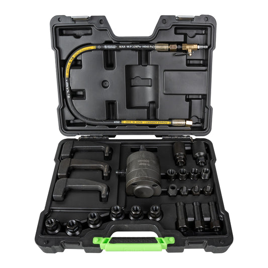 PNEUMATIC FUEL INJECTOR EXTRACTOR WITH ADAPTORS AND EXTRACTION CLAWS SET