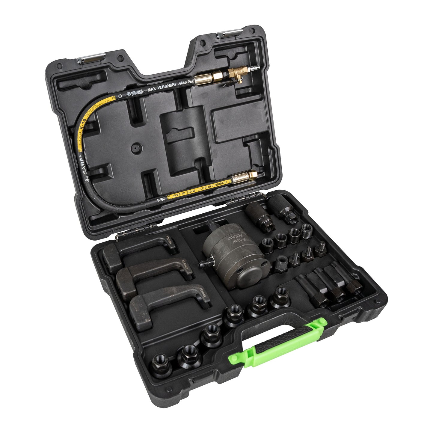 PNEUMATIC FUEL INJECTOR EXTRACTOR WITH ADAPTORS AND EXTRACTION CLAWS SET