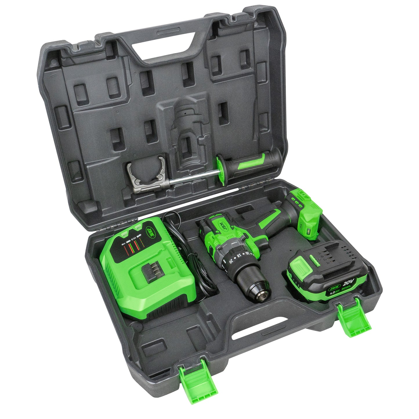 DOUBLE SPEED IMPACT DRILL WITH STORAGE CASE