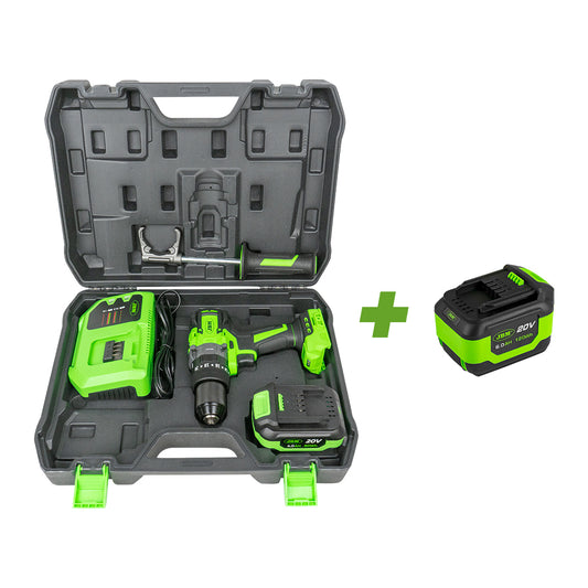 60047C DOUBLE SPEED IMPACT DRILL WITH STORAGE CASE + 60015 6.0AH LI-ION BATTERY