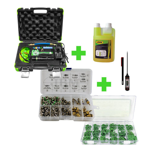 53539 LEAK DETECTION KIT+12977 FLUID DETECTOR LEAKS +53599 SCHRADER+50807 O-RING + 53503 THERMOMETER