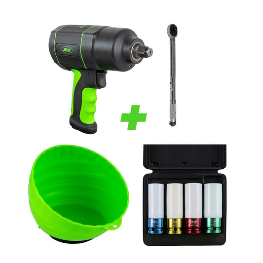 53608 IMPACT WRENCH 1/2" + 51127 1/2" TORQUE WRENCH+ 52338 4 PIECE SET + 52466 TRAY