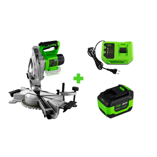 60022 SLIDE MITRE SAW + 60015 6.0AH LI-ION BATTERY + 60016 20V CHARGER - 4A