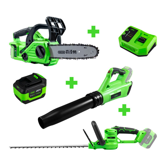 60029 CHAINSAW  + 60030 BLOWER+ 60031 HEDGE TRIMMER + 60015 + 60016