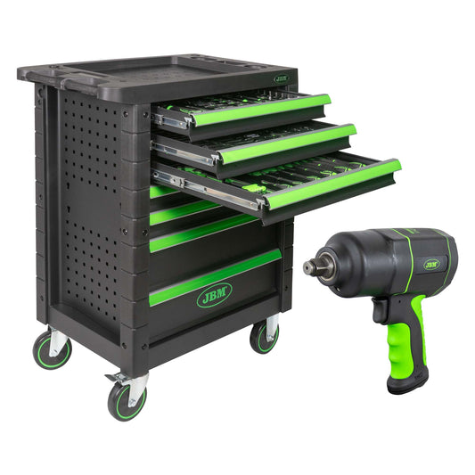 53608 IMPACT WRENCH 1/2" 1200NM + 53904 7 DRAWER TOOL TROLLEY