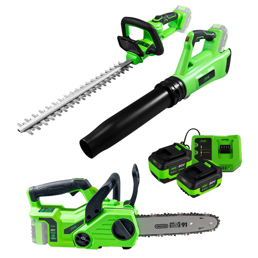 CHAINSAW +  BLOWER + HEDGE TRIMMER + 60013 + 60015 + 60017