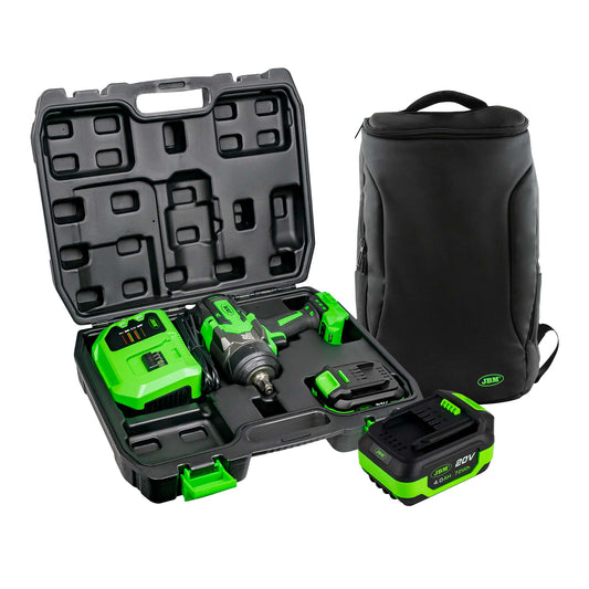 60044C 1/2" 1300NM IMPACT WRENCH WITH STORAGE CASE + 60013 4.0 AH LI-ION BATTERY + 54043 BACKPACK