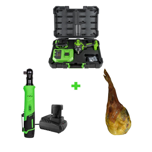 60024 ½” BRUSHLESS RATCHET + 60051C IMPACT WRENCH + SPANISH HAM