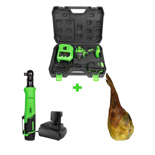 60024 ½” BRUSHLESS RATCHET + 60046C IMPACT WRENCH + SPANISH HAM