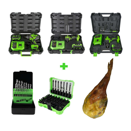 60052C BRUSHLESS IMPACT DRILL WITH STORAGE CASE+ 60047C + 60044C + 53854 + 53857