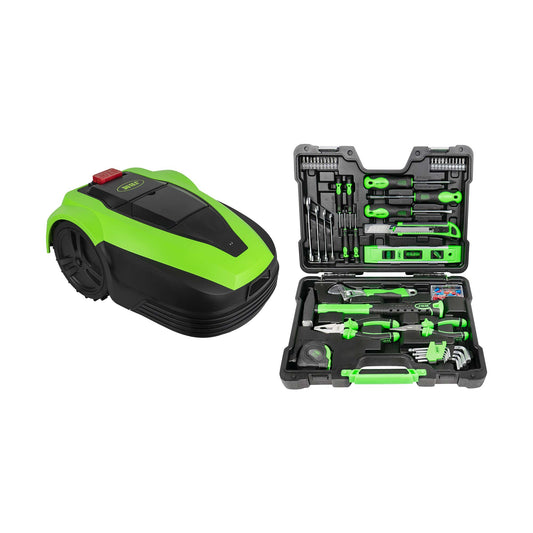 52598 ROBOTIC LAWN MOWER + 54258 77 PIECES TOOL CASE - ZINC FINISH