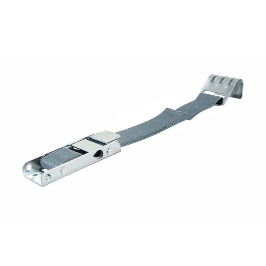 Buckle with spring lock + belt with ribbed hook grey