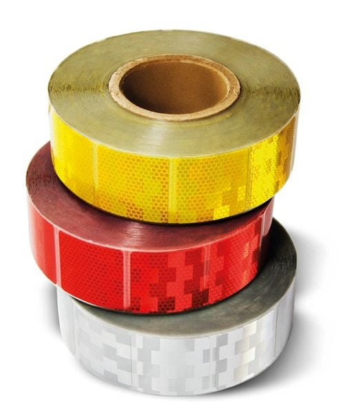 Contour reflective canvas tape white