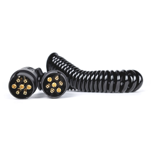 Electric spiral coil with 12V plastic plugs, 5m long