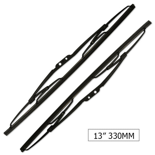 TWO UNIT UNIVERSAL WIPER BLADE 13" 330MM