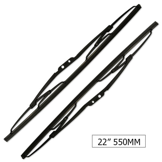TWO UNIT UNIV. WIPER BLADE 22" 550MM