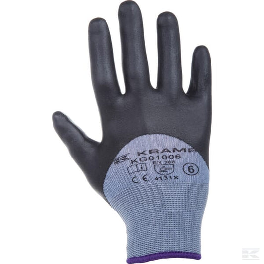 Work gloves blue Nylon 21.5cm long size 6/XS Protect by Kramp - BVS Parts Ltd