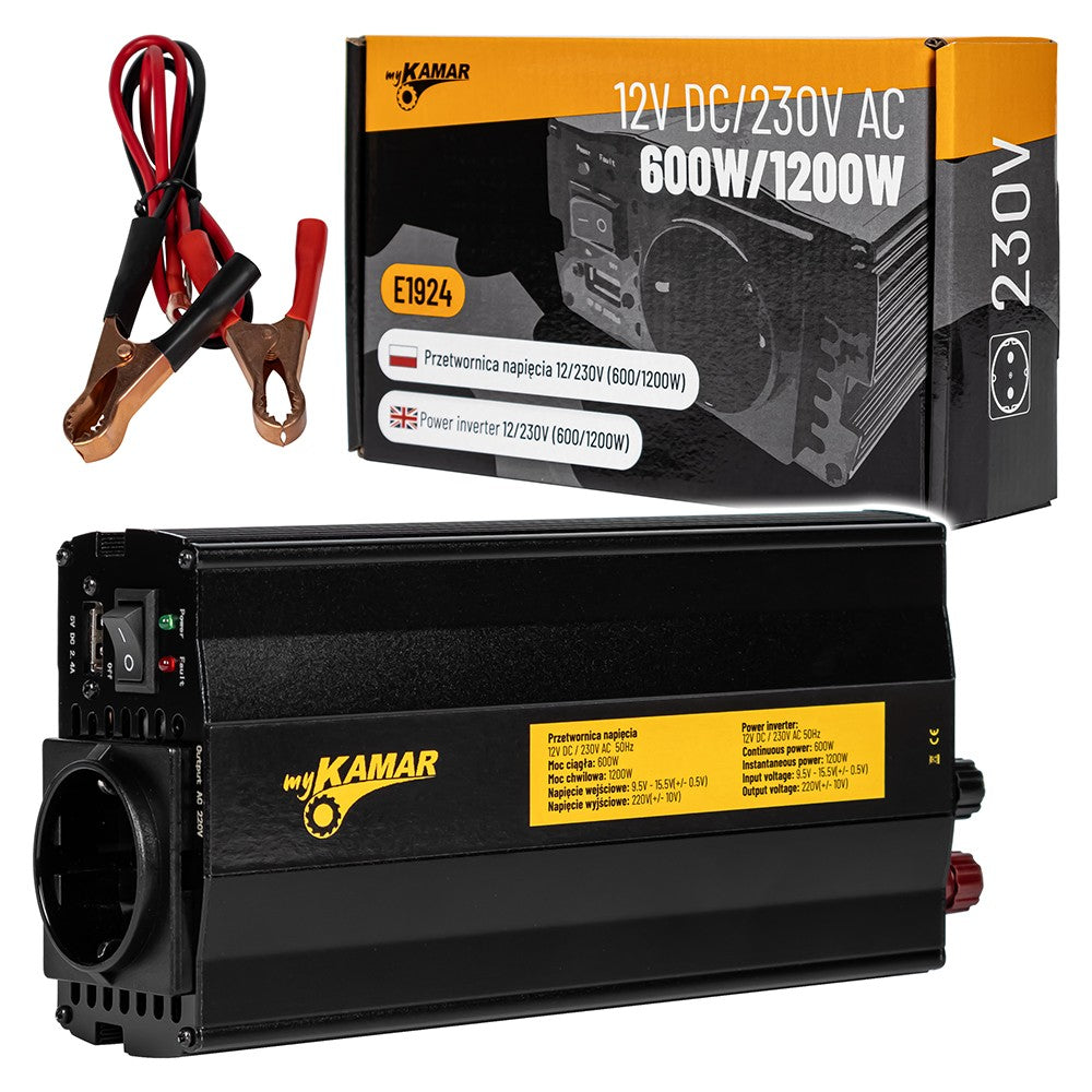 Voltage converter 12/230V (600/1200W)