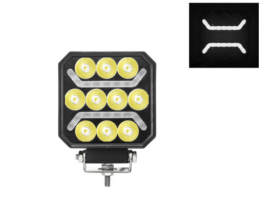 Work lamp 10xLED + 2x strap LED White
