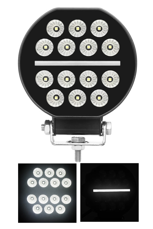 Work lamp round 14xLED + Stripe LED