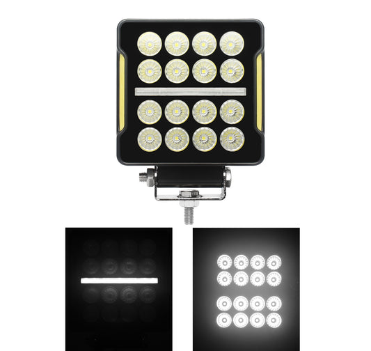 Work lamp square 16xLED + Stripe LED
