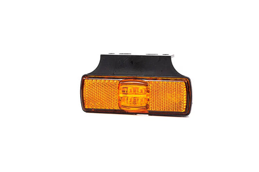 Yellow LED clearance lamp with an angle holder and a cable.