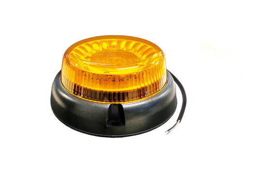 Yellow LED warning beacon, rotation flash, mounted on 3 screws, cable’s length 1.5 m.